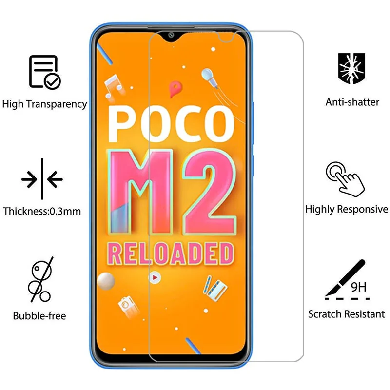 Чехол для xiaomi poco m2 перезаряженный чехол защита экрана закаленное стекло на xiao mi
