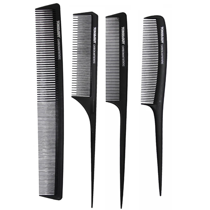 Профессиональная 8 шт. Парикмахерская карбоновая Расческа для стрижки
