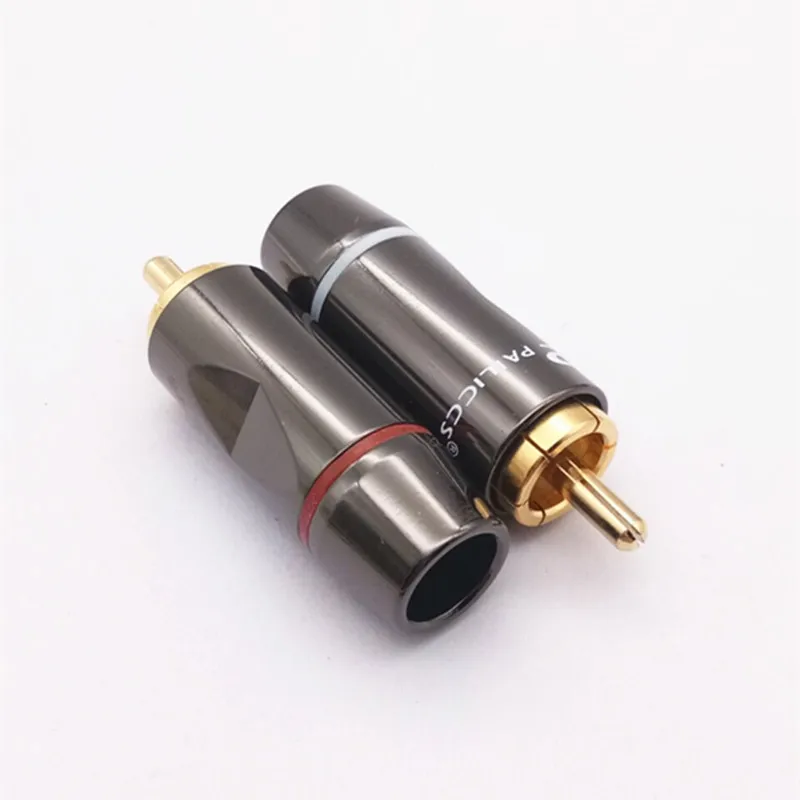 8 шт./лот хорошее качество RCA Сварка штекер Медный позолоченный Аудио разъем