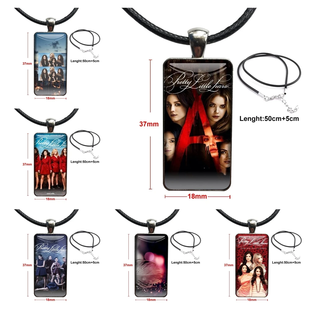 Романтическое Tv Pretty Little Liars стеклянное ожерелье с подвеской ручной работы