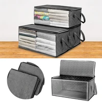 non woven foldable storage box portable clothes organizer tidy suitcase home storage box quilt storage container bag1