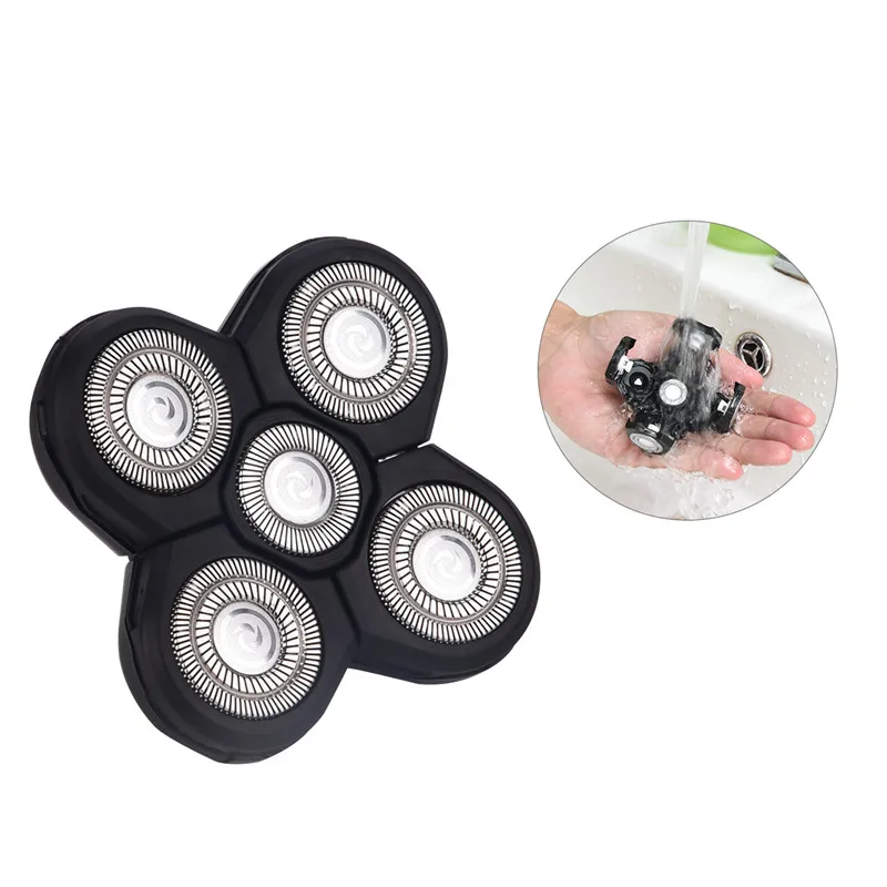 

Replacement Shaver Heads Electric Shaver 5D Independently Floating Head Waterproof Stainless Steel Razor Blade