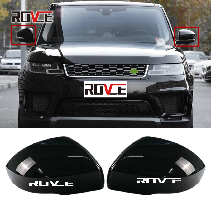 

ROVCE Rearview Mirror Frame Mirror Frame For Land Rover Range Rover 13-20 Vogue 14-20 Sport Black