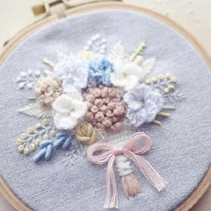Креативный DIY Вышивка материалы посылка красивые цветы 3D вышитые наборы