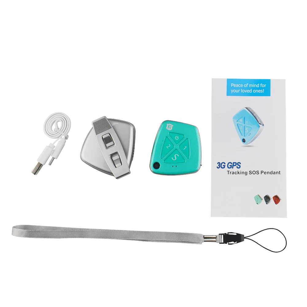 3g RF-V42 gps трекер 3g мини-ожерелье персональный локатор с функцией SOS& Fall Alarm мониторинг камеры двусторонняя связь Google карта - Цвет: Green