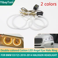 bright smd cotton light switchback led angel eye halo ring drl kit for bmw x3 f25 2010 2014 halogen headlight accessories