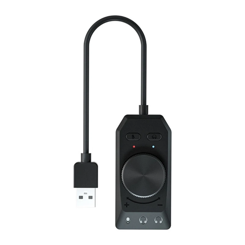 

GS3 7.1 Channel Virtual Sound Card External 3.5mm Stereo Sound Adapter Splitter Converter Plug & Play, No Drivers Needed