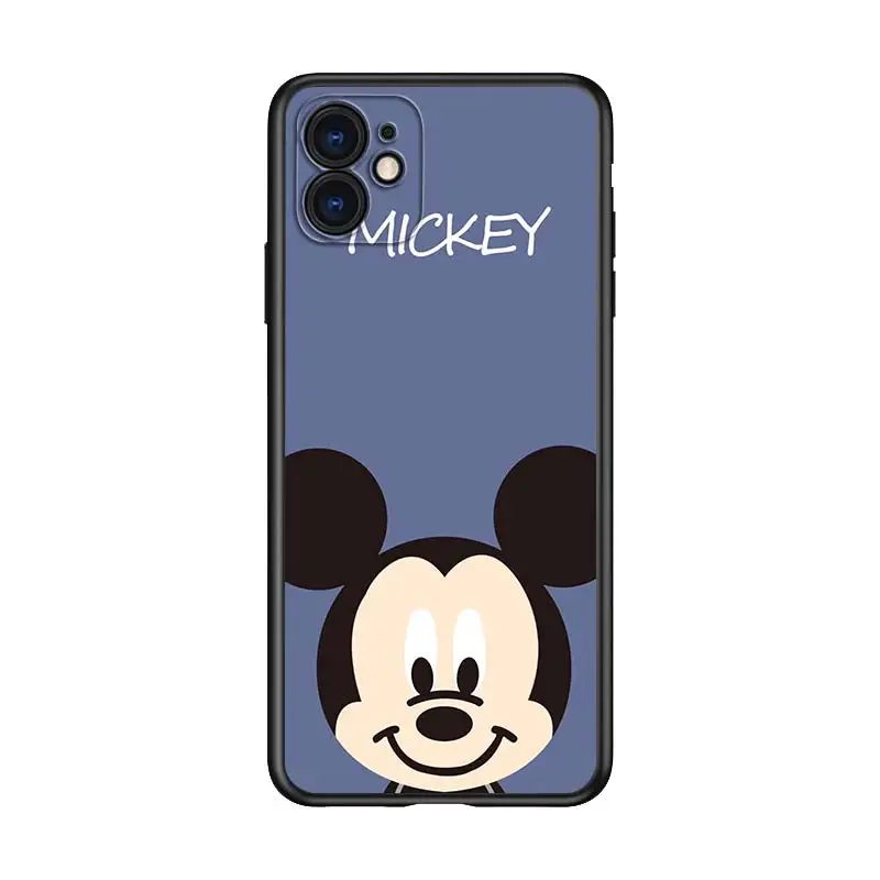 

Mickey cartoon couple for Apple iPhone 12 Pro Max Mini 11 Pro XS Max X XR 6S 6 7 8 Plus 5S SE2020 Soft Black Phone Case