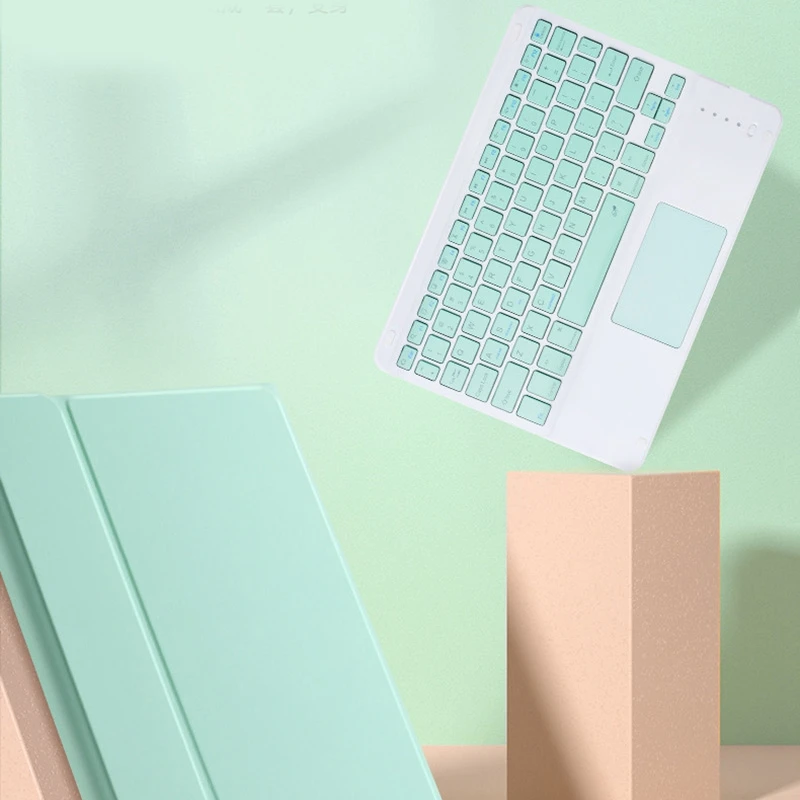 

Wireless Keyboard for iPad Pro 11 2020 BT Keyboard with Touchpad for Candy Color Leather Cover Tablet Case