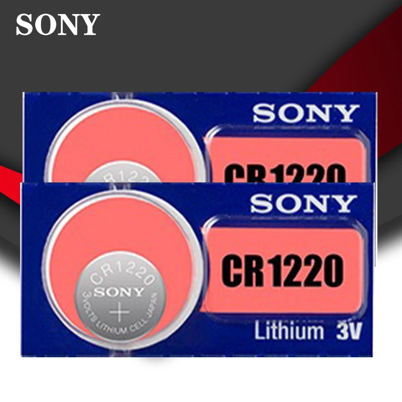 2 шт. Sony 100% оригинальная CR1220 Кнопочная батарея для часов автомобильный пульт