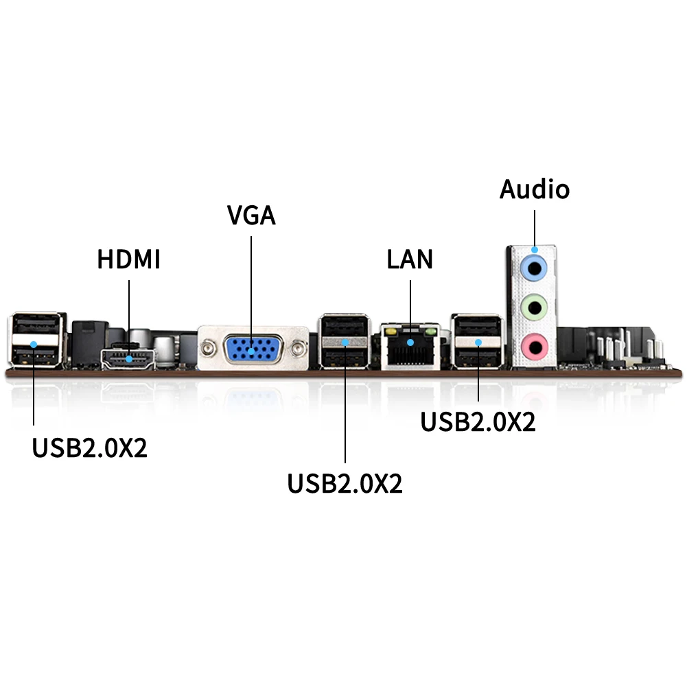 Материнская плата MUCAI H61 LGA 1155 комплект с процессором Intel Core i5 3570 и DDR3 16 Гб (2*8 ГБ) 1600