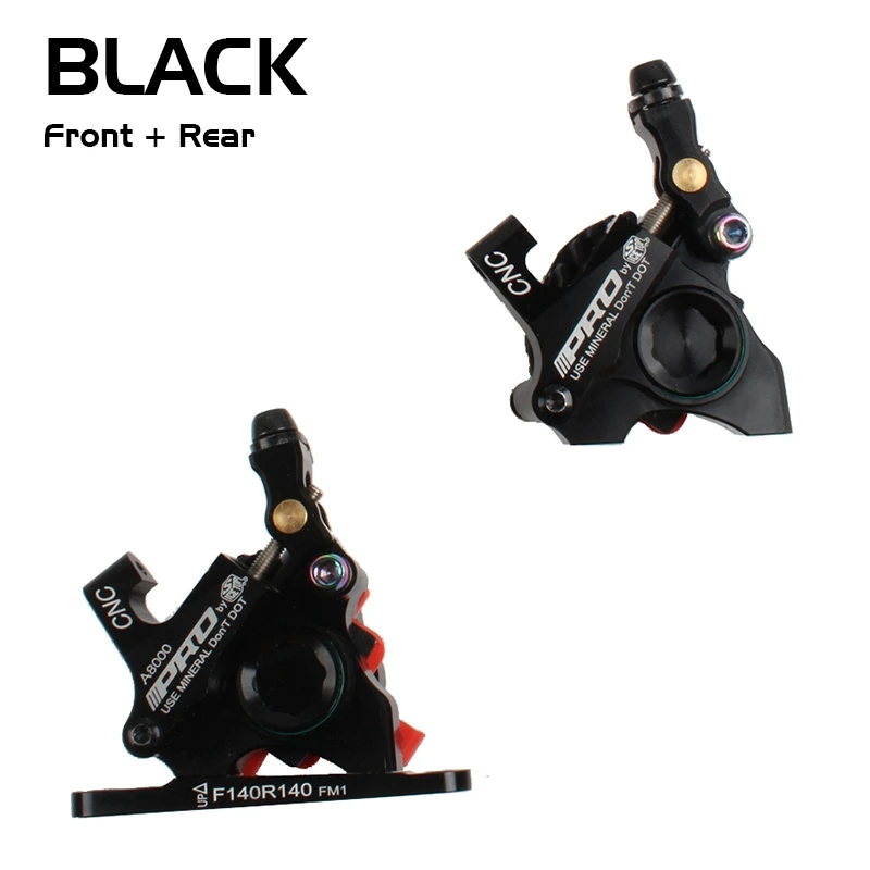 Black Without Rotors PRO 140 мм плавающие тормозные роторы CNC дорожный велосипед из сплава масляный диск Тормозной суппорт линия Тяговая Гидравлический дисковый тормоз дорожный велосипед - Цвет: Black Without Rotors