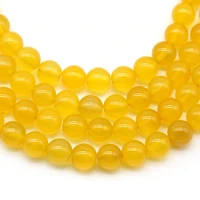 wholesale yellow agates natural stone beads round loose spacer beads for jewelry making 4 6 8 10 12mm diy bracelet necklace 15