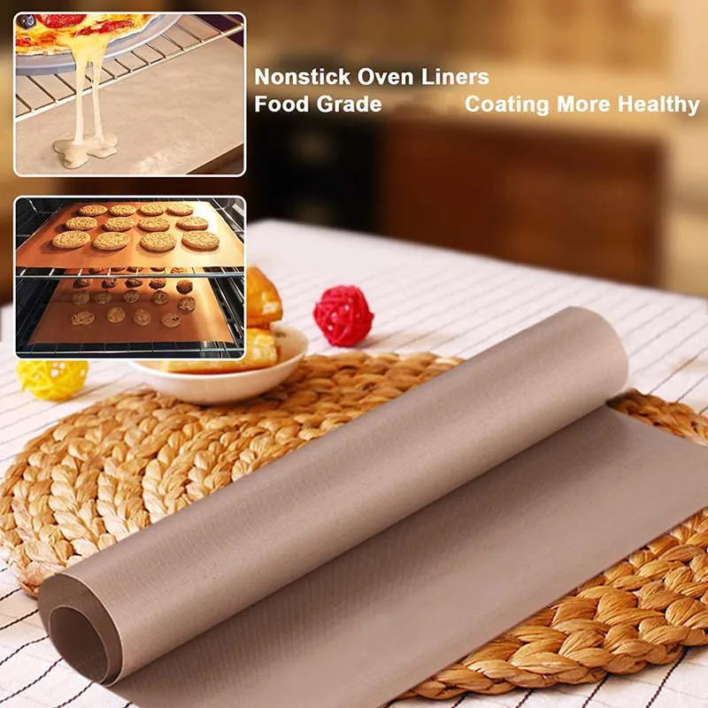 

TEENRA 60x40cm Reusable Baking Mat Baking Sheet Heat-resistant Grill Mat BBQ Non-stick Cake Mat Ove Tools Bakeware