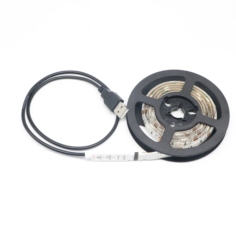 

SZYOUMY 5 В USB Светодиодная лента 5050 RGB Светодиодная лента ТВ фоновое освещение DIY декоративная лампа с питанием от внешнего аккумулятора