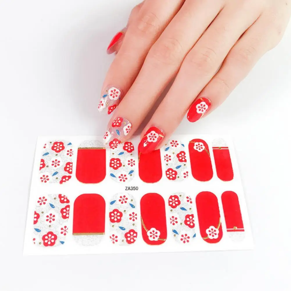 

1 Set Nail Stickers Exquisite Nail Care Creative 2D Nail Art Design Decals for Nail Salon