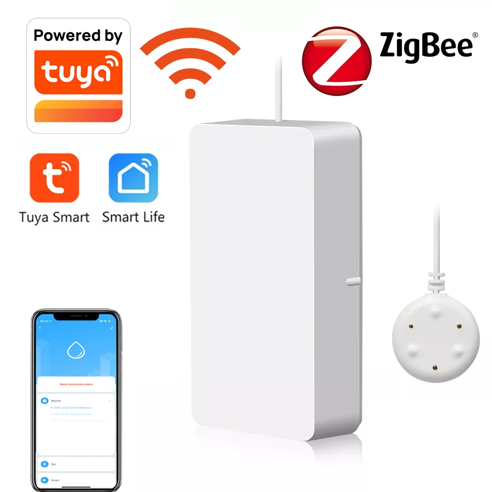 

Смарт-датчик утечки воды Tuya, WIFI /Zigbee
