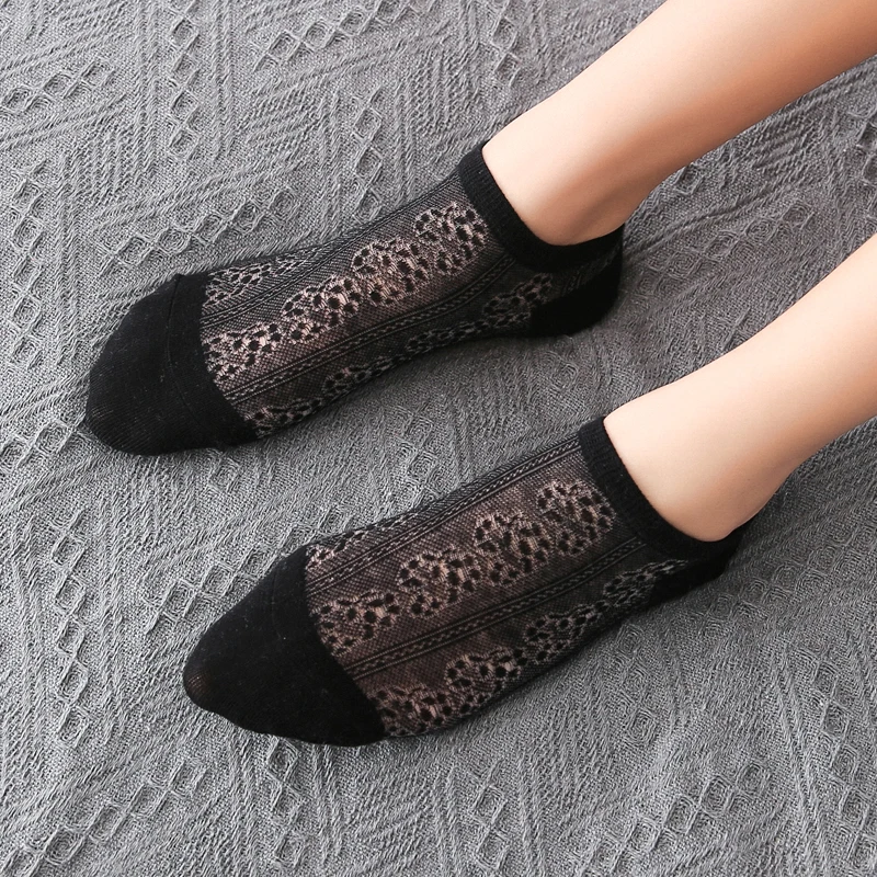 

Women Lace Socks No Show Fashion Girls Sock 1 Pair Summer Spring Cool Feeling