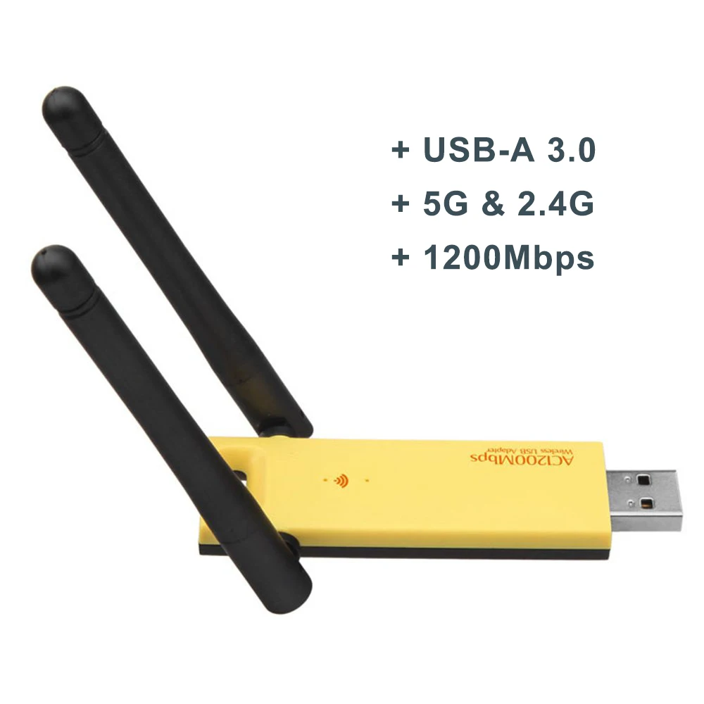 USB 3.0 Wifi Adapter 5G Free Driver Antenna 600 1200Mbps Wifi USB Ethernet Network Card Dual Band Wireless Wifi Dongle Receiver
