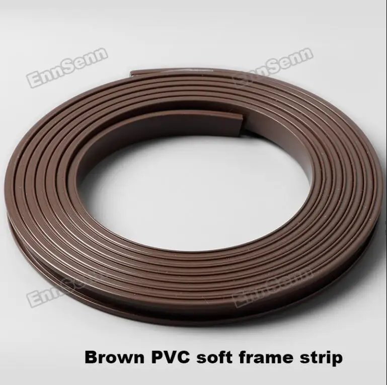 Brown PVC strip Невидимая москитная сетка для экрана от мух, на заказ Сделай Сам Магнитный оконный экран подходит для окон любого размера Съемный и моющийся - Цвет: Brown PVC strip