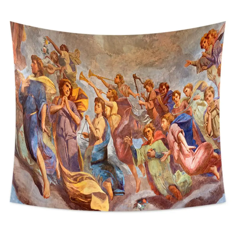 Гобелен для спальни настенное эстетическое одеяло с ангелом церковное украшение ковер|Гобелен| |