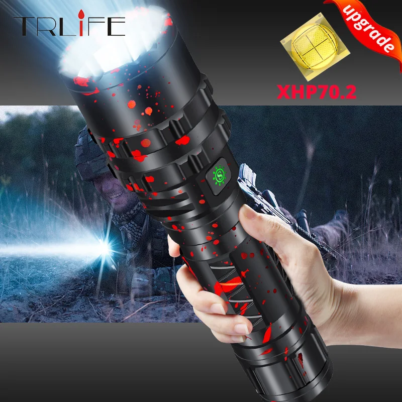 

Powerful XHP70.2 LED Tactical Flashlight Xlamp 8000LM USB Rechargeable XHP50.2 Lanterna For Hunting L2 Waterproof Torch Light