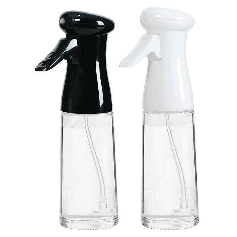 

2Pcs Oil Sprayer for Cooking Olive Food Safe Glass Bottle Leakproof Top-Cap Oil Mister for Baking Salad Frying BBQ