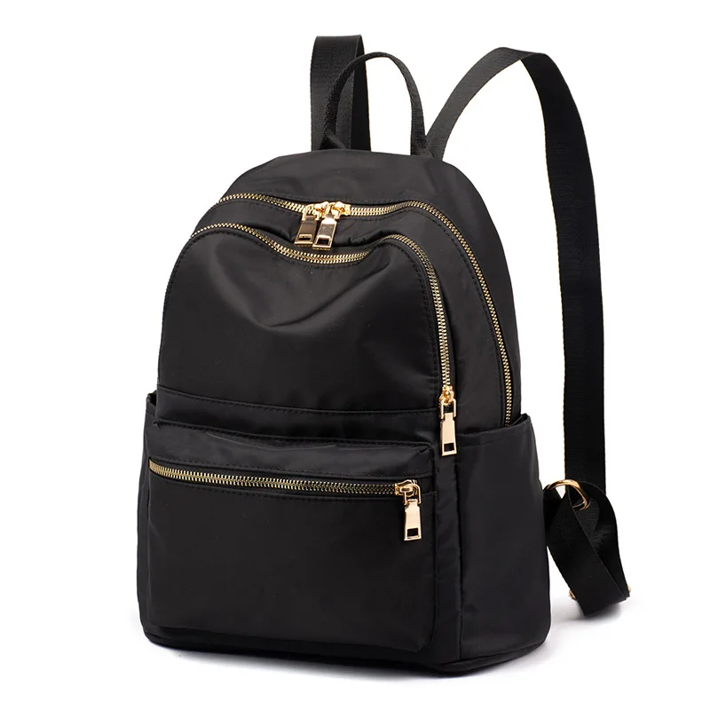 2019 Women Black Waterproof Nylon School Bags Casual Oxford Backpack for Teenage Girls High Quality Fashion Travel Tote | Багаж и сумки