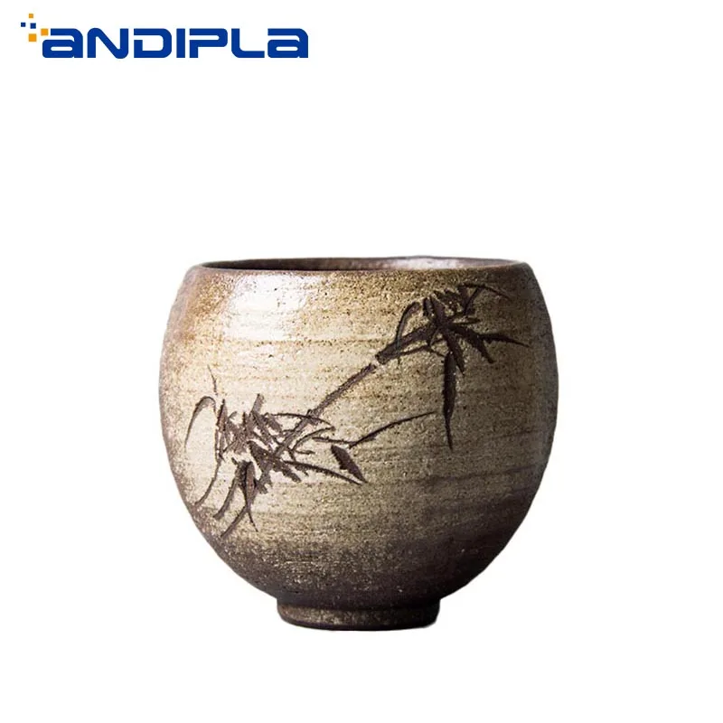 110 мл ручная работа грубая керамика чайная чашка в японском стиле ретро