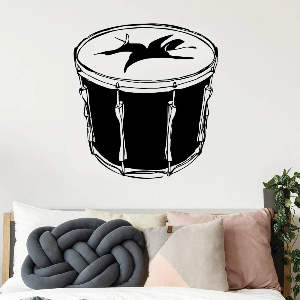 Классическая Наклейка на стену в виде барабана домашний декор украшение для