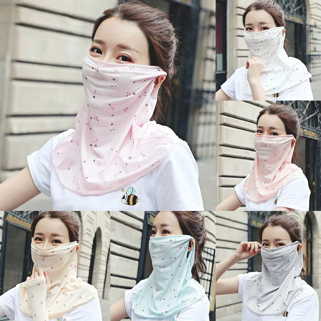 

Women Sun Protection Fashion Fresh Printing Scarf Neck Scarf Masks For Any Outdoor Sport Requiring All Day Sun Scarf