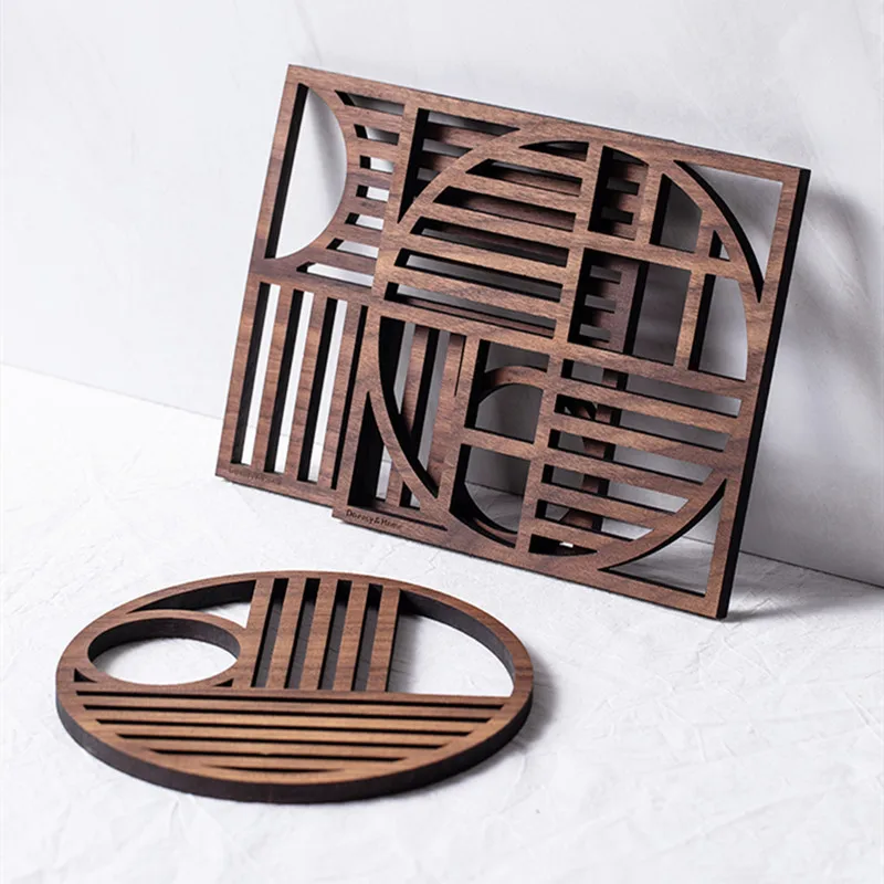 Пустотелые деревянные подставки из орехового дерева чашка и для чашек кофе чая