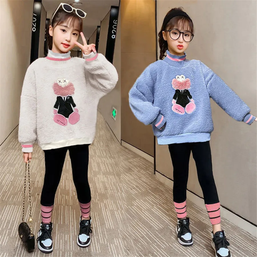 

3-12Y Kids Sweater Autumn Winter Clothes Girls Cotton O-Neck Sweaters Fashion Toddler Casual Fashion Pullover Top Outwear