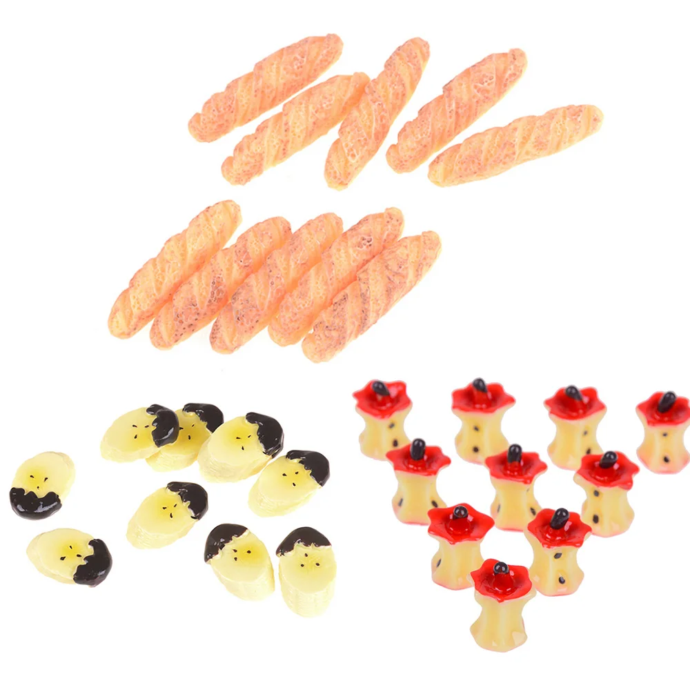 

10 шт. плоский задник из смолы кабошон миниатюрный поддельный еда банан Сделай Сам плоская задняя сторона декоративные ремесленные украшени...