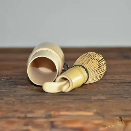 Дорожный набор мини-посуды из бамбука матча Япония часен и совок веничек для чая