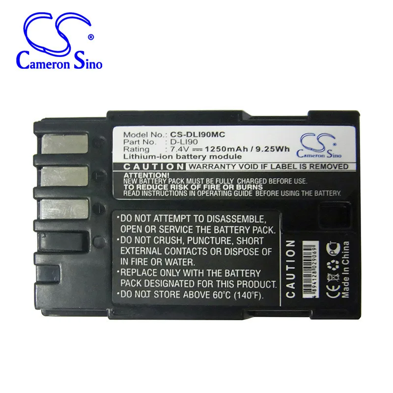 

CameronSino for PENTAX 645D 645Z K01 K-01 K-1 K3 K-3 K3II K5 K-5 K-5 II K5 IIS K5II K5IIs K7 K-7 K-7D D-LI90 battery