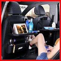 car seat back organizer car storage organizer storage bag with foldable table tray tablet holder car accessories protector