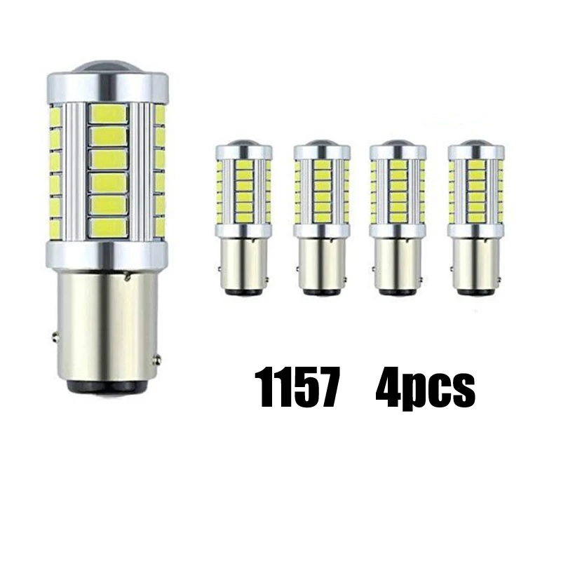 4 шт. 1156 1157 5730 5630 33 SMD СВЕТОДИОДНЫЙ Автомобильный резервный светильник s моторная