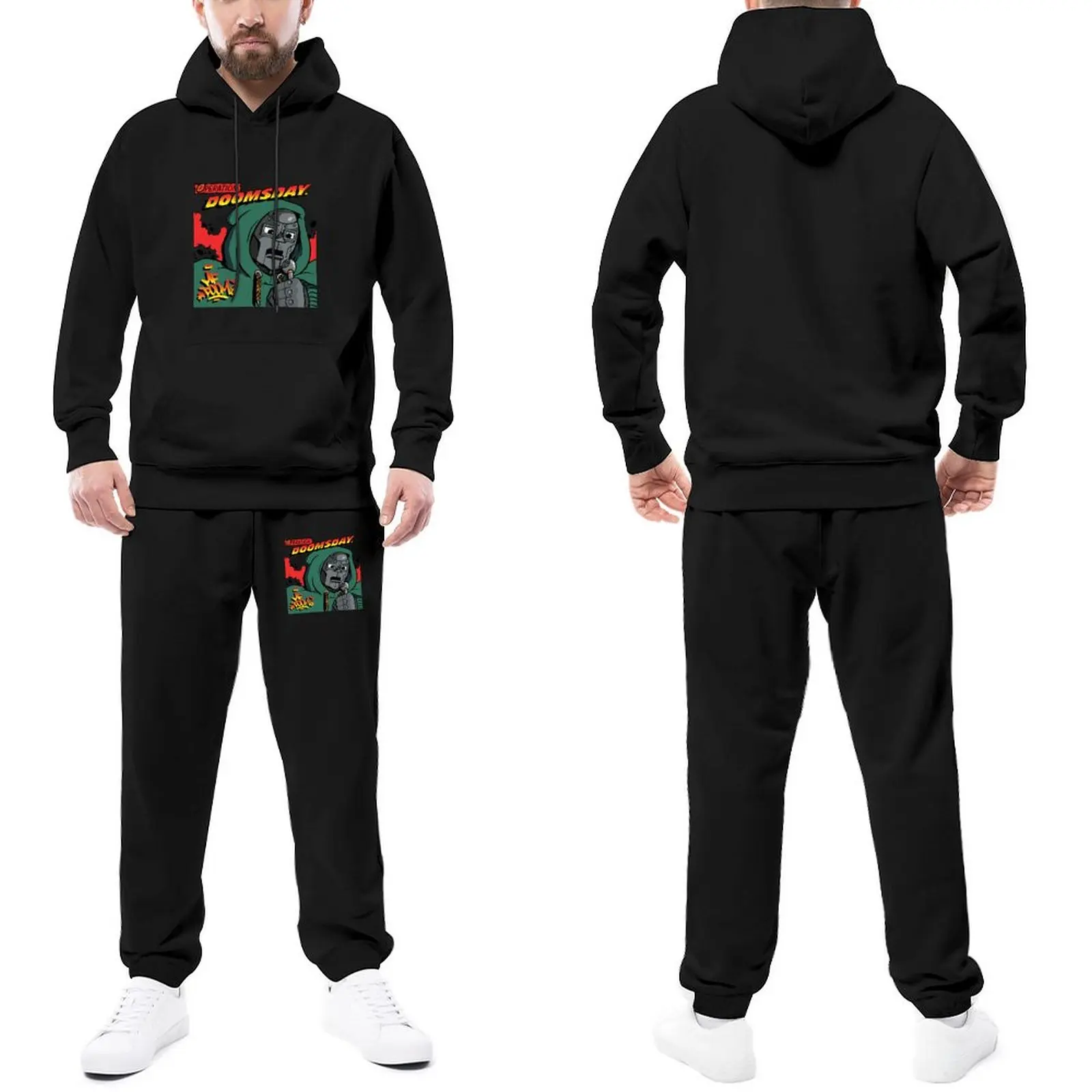 

Mf Doom Tracksuit Set Hop Rock Doom Male Sweatsuits Winter Sweatpants And Hoodie Set Casual