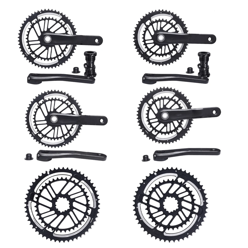

Threaded Bottom Shaft Hollow Design Accessory Bottom Bracket Crankset Sprocket Set Hollow Integrated Crank