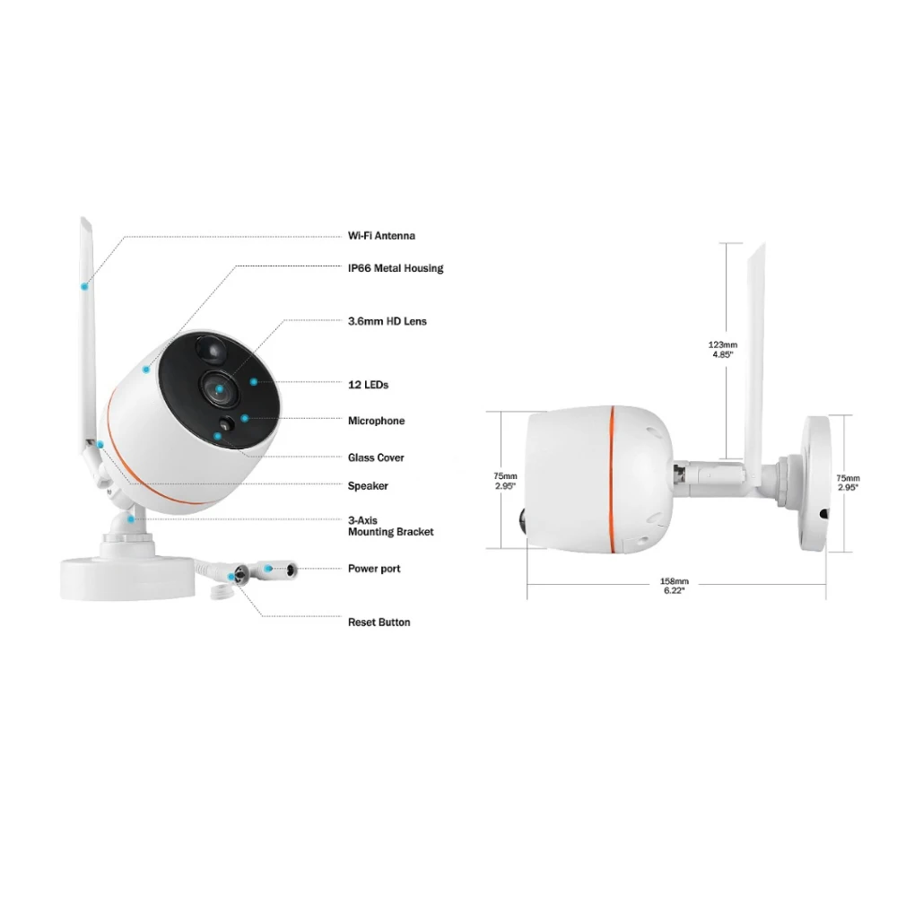 Мини камера видеонаблюдения 1080P Wi Fi 4 канала|Камеры видеонаблюдения| |
