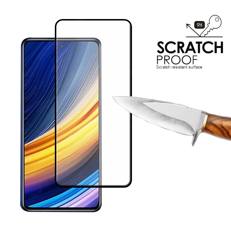 Стекло с полным покрытием для Xiaomi Poco X3 Pro стекло полная защита экрана Redmi Note 9T F3