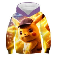 childrens hoodie magic pikachu 3d printed sweatshirt leisure long sleeve coat baby animation clothing 4 14t