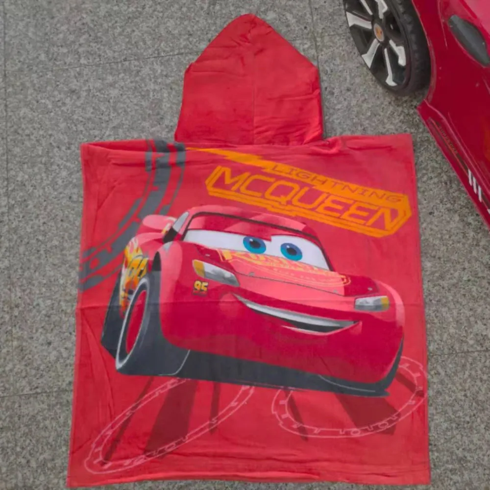 red car Дисней, 60x120 см, детское хлопковое банное полотенце с героями мультфильма «Человек-паук», «Холодное сердце», «Эльза», «Анна», «Тачки», пляжное полотенце-накидка, полотенце, подарок - Цвет: red car