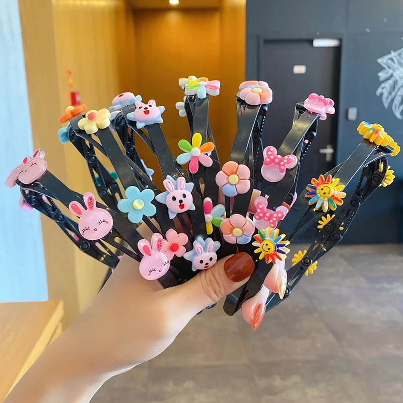 

2021 New Portable Folding Cartoon Children Hairbands Sweet Headband Girls Hair Hoops Fashion Hair Bands Headwear Accessories