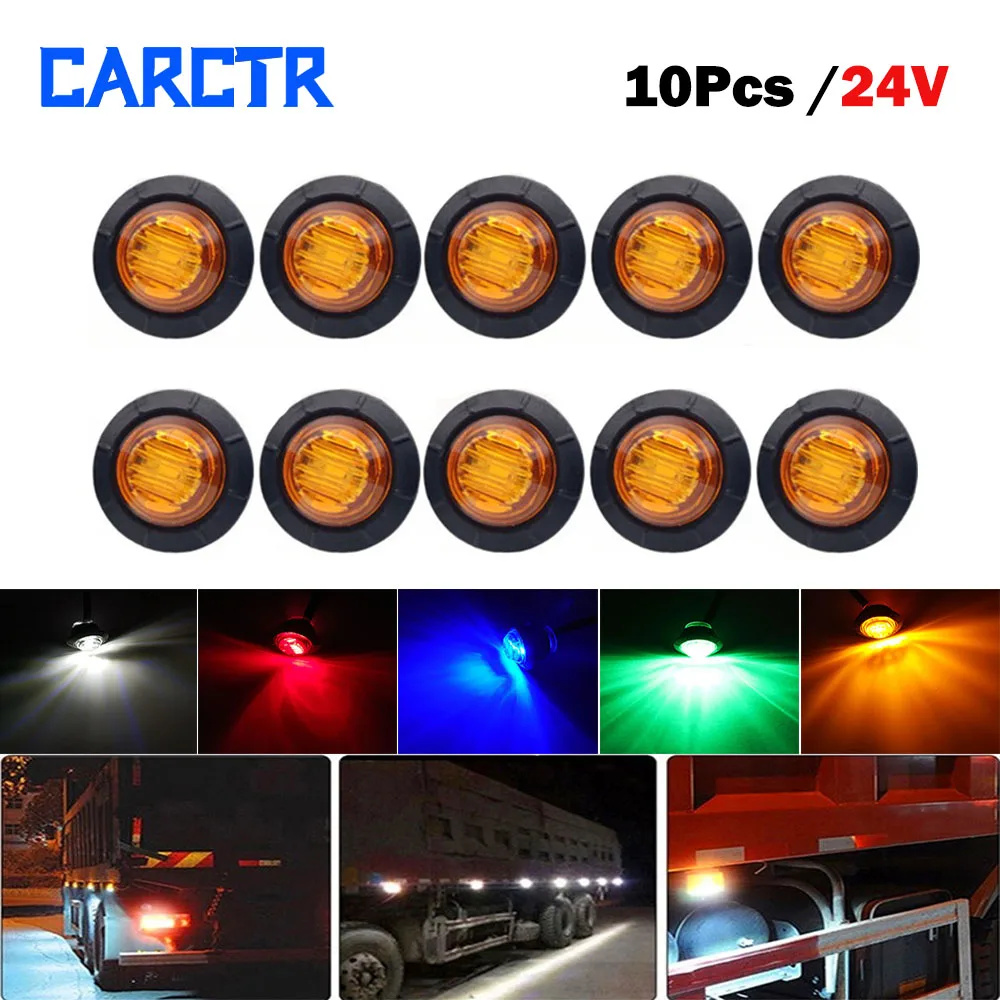CARCTR 10/20 шт. грузовик прицепа автобуса мини маленькие круглые светодиодные