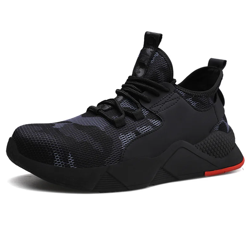 

2020 KICKQZQP Steel Toe Work Shoes Men Casual Puncture Proof Safety Shoes Man Breathable Light Industrial Security Shoes Male