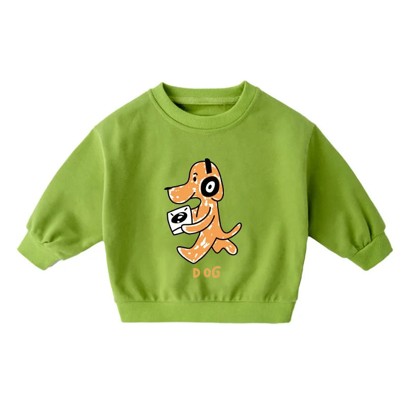 

Christmas Pullover Kids Hoodie Creative Design Children's Clothes Autumn Baby Sweater Printed DJ Dog Girls Pullover Boys Long T
