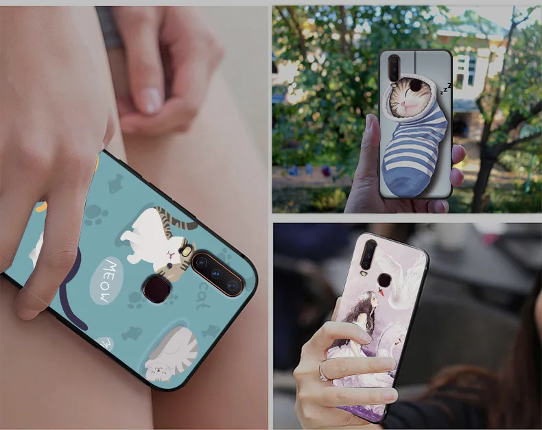 Чехол для VIVO Y19 Мягкий Силиконовый Модный чехол из ТПУ Y17 Y12 Y15 Y11 2019 y5s задняя крышка