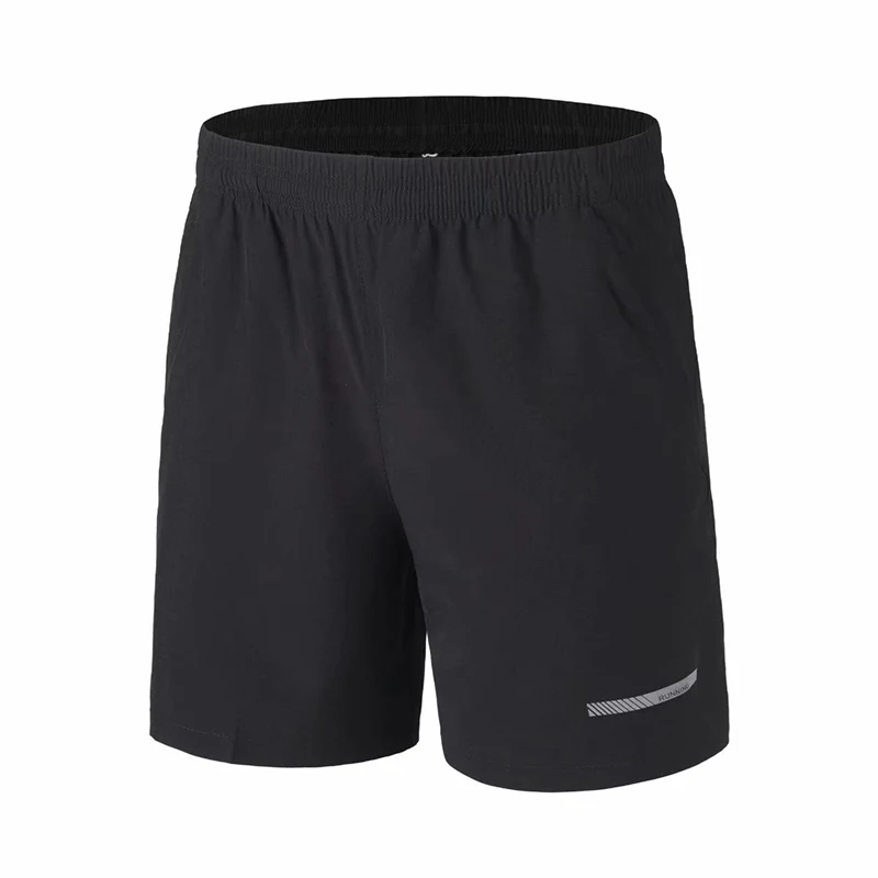 Мужская Черная Спортивная футболка с коротким рукавом и круглым воротником